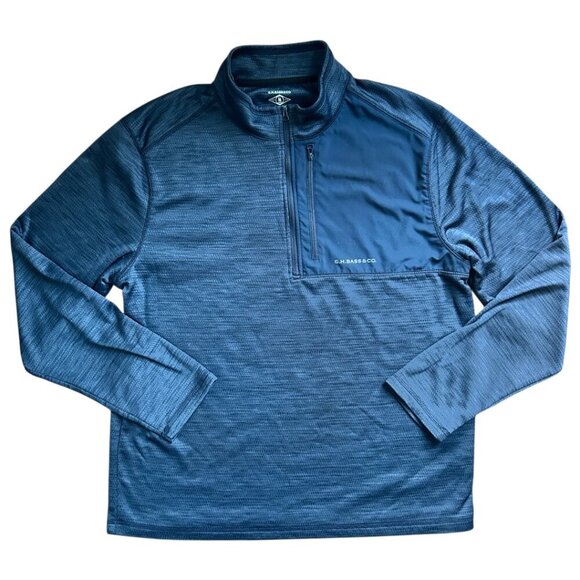 G.H. Bass & Co. Quarter-zip Navy Blue Pullover Men's Medium - Picture 1 of 6